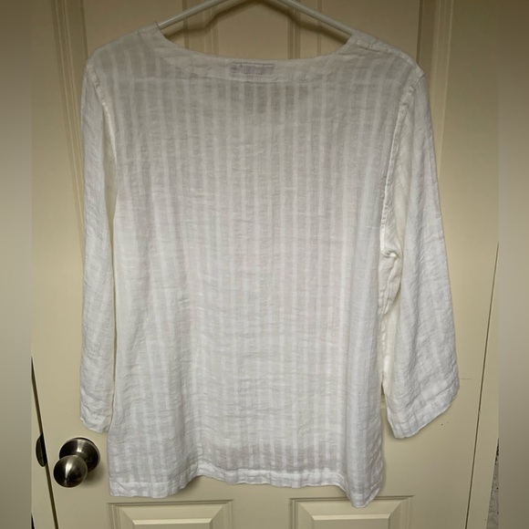 FLAX white linen shirt — like new!! - Picture 4 of 4